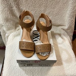 XOXO Brown Perforated Women's Sandals